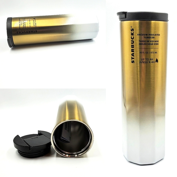Starbucks Other - Starbucks Gold/White Ombre Tumbler